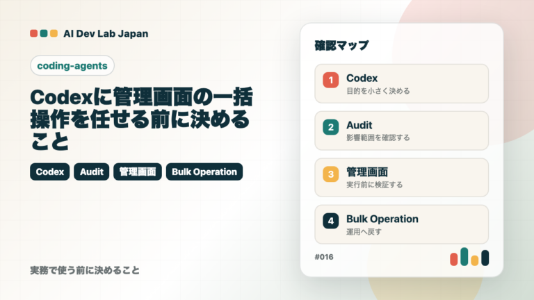 Codexに管理画面の一括操作を任せる前に決めること