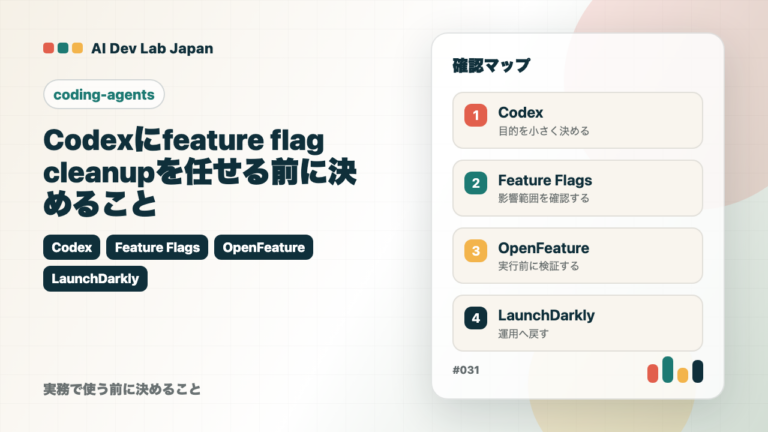 Codexにfeature flag cleanupを任せる前に決めること
