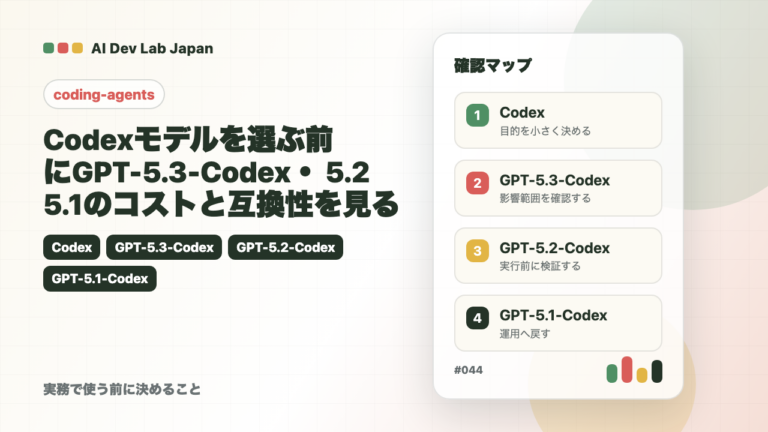 Codexモデルを選ぶ前に：GPT-5.3-Codex・5.2・5.1のコストと互換性を見る