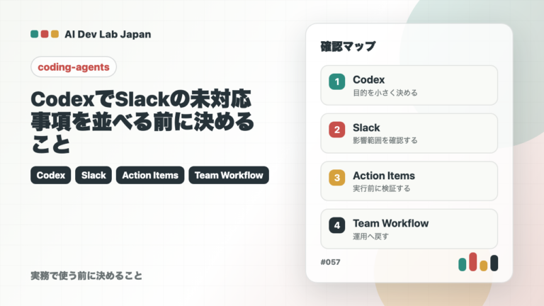 CodexでSlackの未対応事項を並べる前に決めること